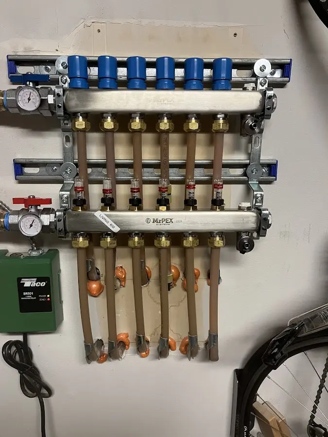 Plumber performing Gas Line Installation at a residential property in Kitty Hawk